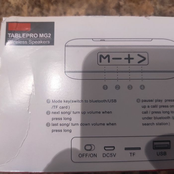 Портативна bluetooth акустична колонка флешка USB microSD FM радіо mp3