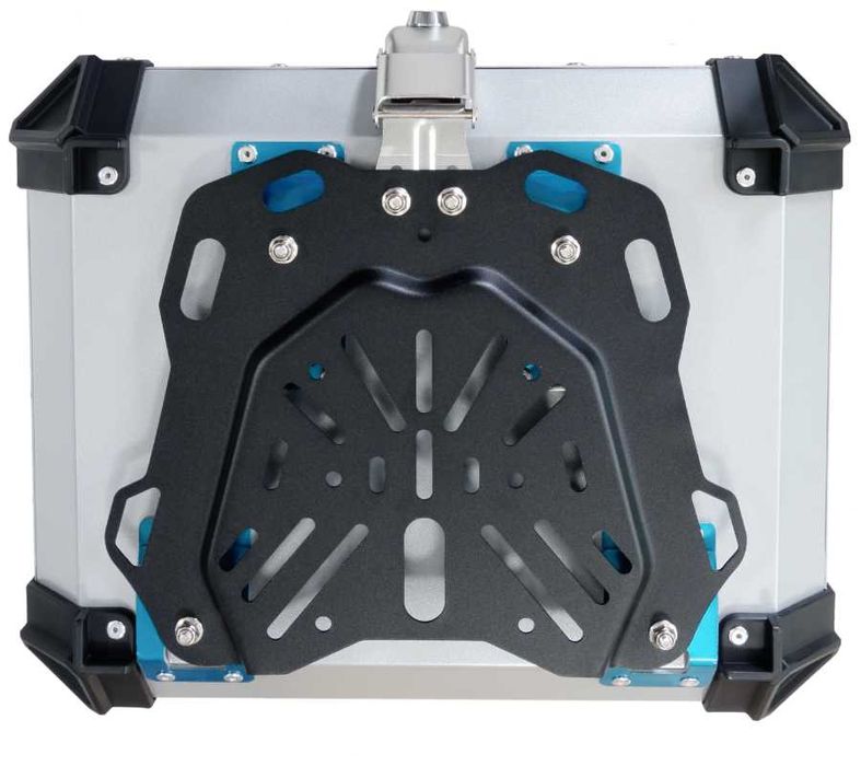 KUFER 46L TYLNI Aluminiowy Adventure, Enduro BMW GS - Srebrny