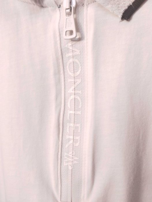 Białe Polo Moncler z zamkiem XL