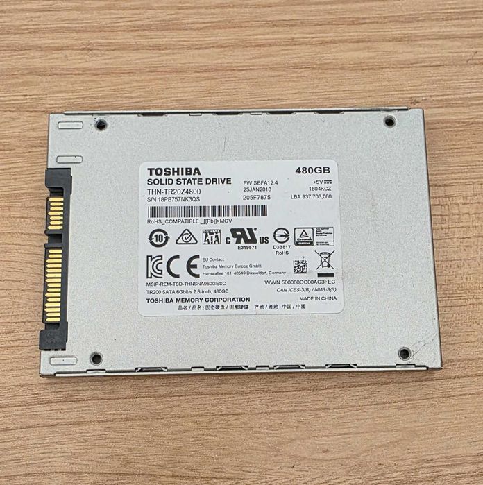 Disco Interno 2.5" SSD Toshiba TR200 6Gbit/s 480GB64730090179969121