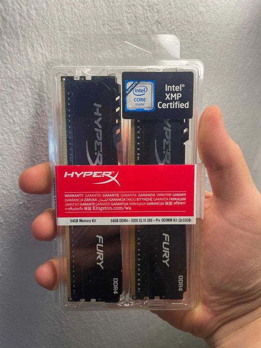 HyperX Fury 64GB (2x32GB) DDR4 3200MHz CL16 — HX432C16FB3K2/64