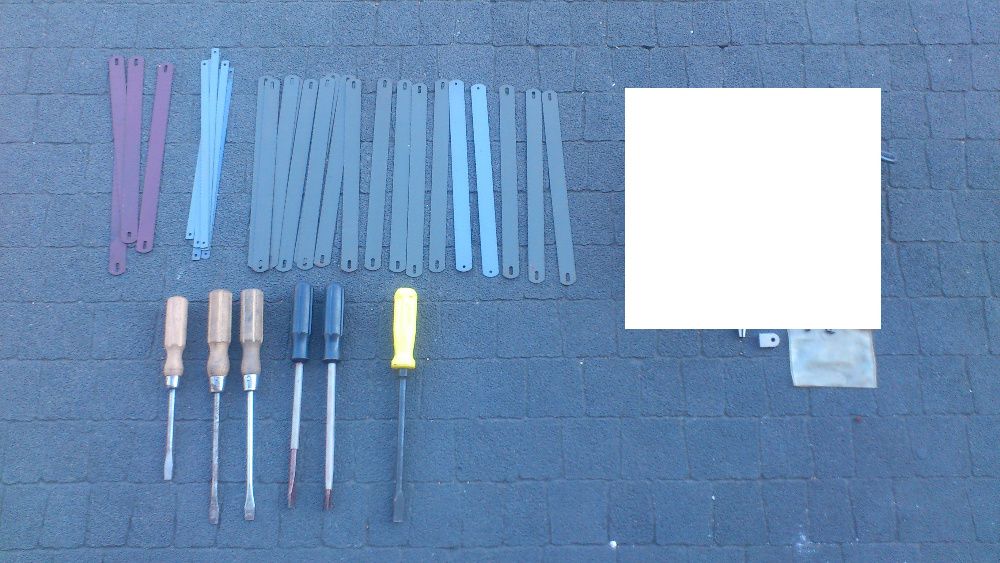 brzeszczot śrubokręt płaski duży PRL nożyce do blachy wiertarka diaks