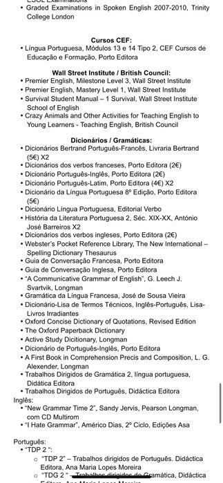 Vendo livros e manuais escolares !