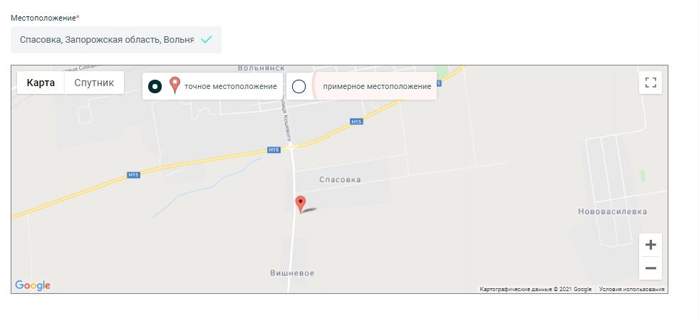 25-35 соток участок под жилую застройку Вольнянск Спасовка / Вишневое