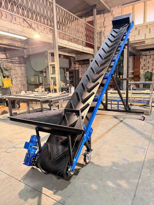 Стрічковий конвеєр | Шевронна стрічка | З бункером | На колесах