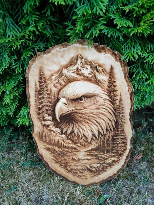 Obraz wypalany w drewnie Orzeł