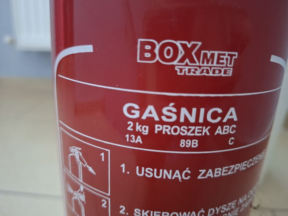 Gaśnica proszkowa 2kg ważna świeżo nabita
