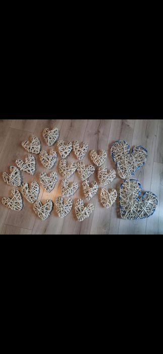 Serduszka dekoracja Handmade Wesele/Wystrój 20małych+2duże
