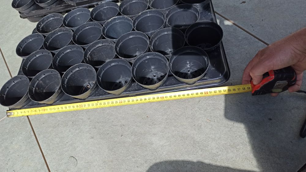 Paleta z doniczkami 2x po 24