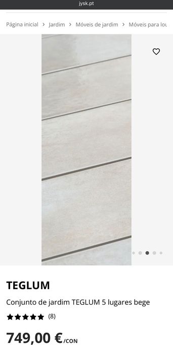 Mesa exterior JYSK TEGLUM | branca