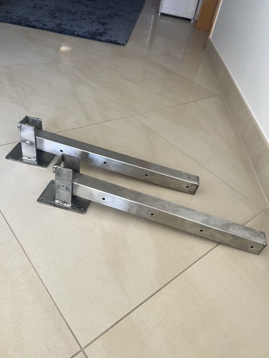 Par Estendais parede robustos aço inoxidavel tubo 40 mm