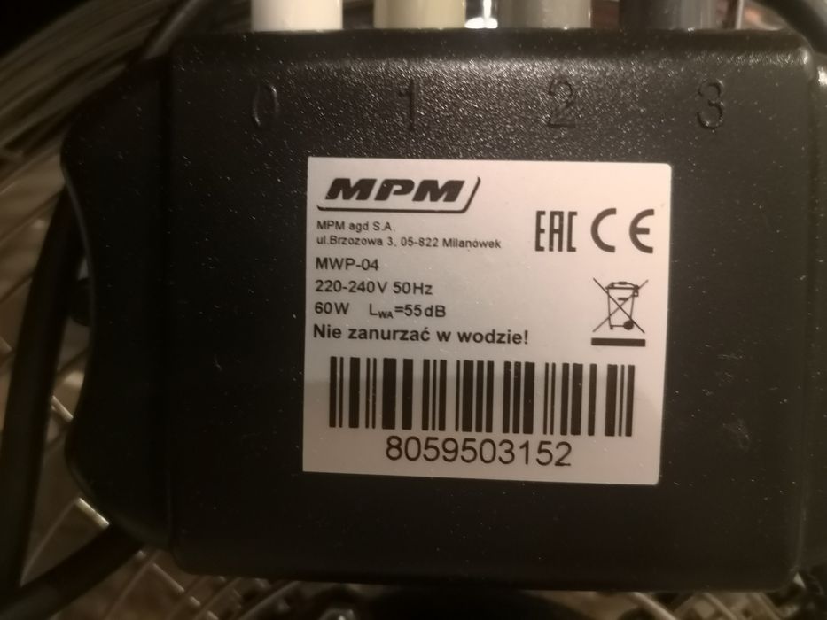 Wentylator/Cyrkulator powietrza MPM