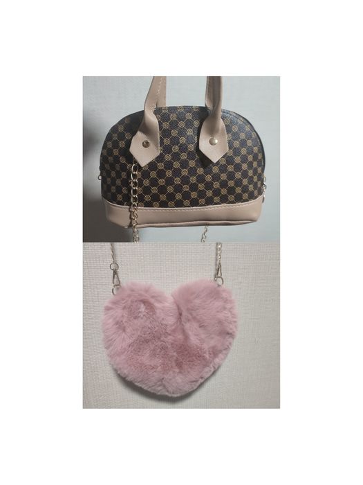 Маленька жіноча сумка.Плюшева сумка у формі серця,Коричнева сумка