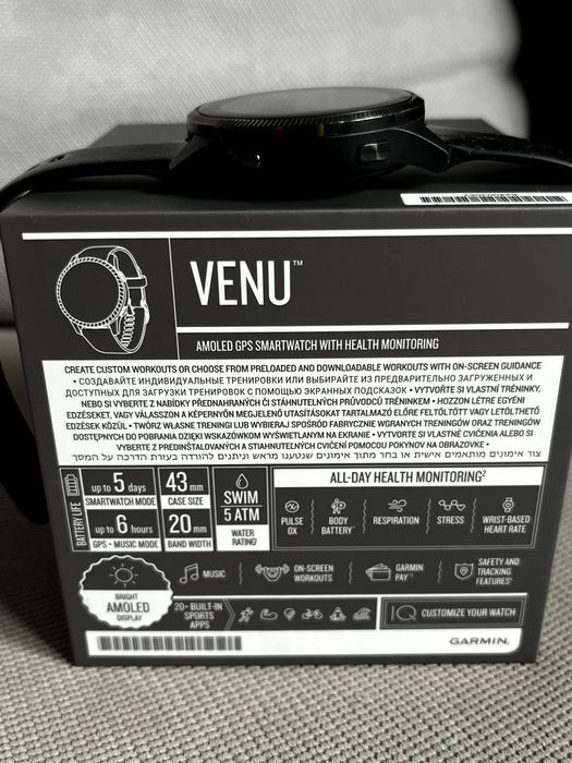 Garmin Venu amoled, gps. smartwach