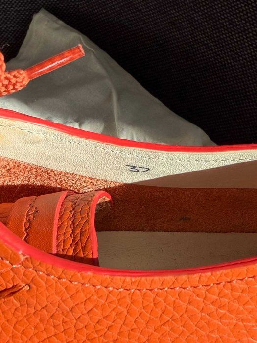 Santoni orange sneakers