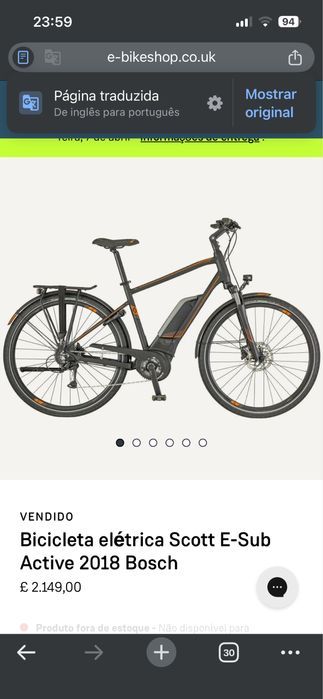Bicicleta eletrica Scott E-Sub (Hybrid)