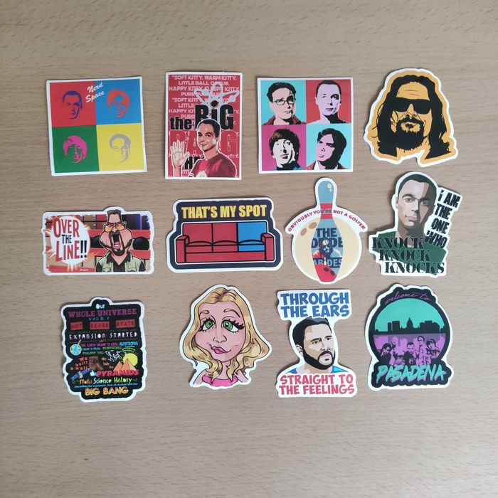 50 Autocolantes Stickers Adesivos Big Bang Theory