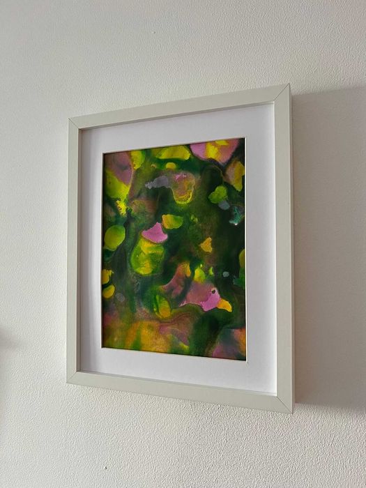 Pintura abstrata em acrílico