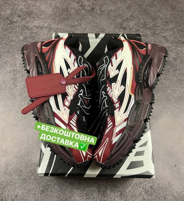БЕЗ ПРЕДОПЛАТ‼️Кросівки Off-White Be Right Back (Бордові),офф вайт,be