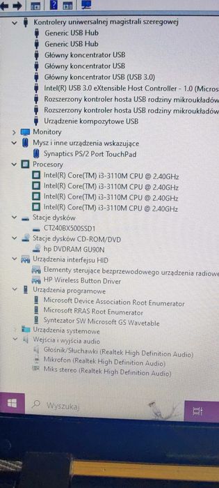 HP 15-D - 15,6 cala - Core i3 4 x 2,40 GHz - 6GB Ram -240GB SSD -Win10