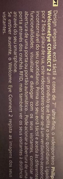 Video porteiro Philips welcomeeye connect 2