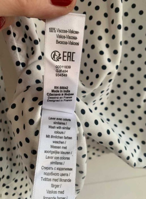 Camisa azul e branca bolinhas, Anne Weyburn by La Redoute  T44