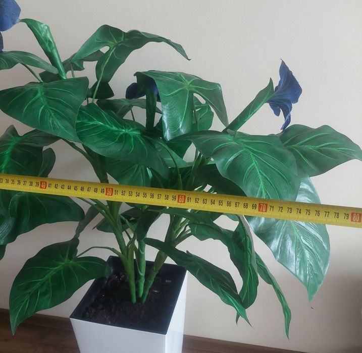 Sztuczny kwiat z niebieskimi kwiatami duży 110cm