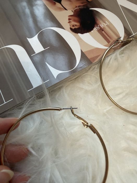 Kolczyki koła okrągłe H&M | old money coquette stargirl