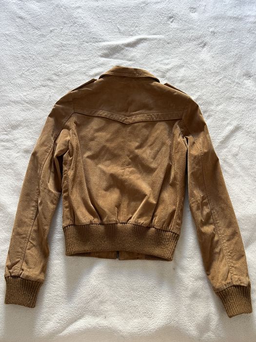 Blusão de couro castanho claro Pull & Bear