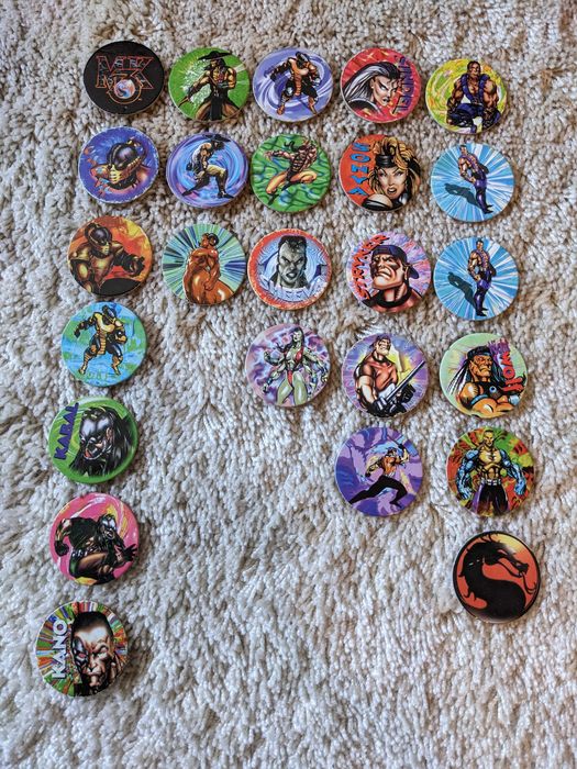 Mortal Kombat - kapsle Dunkin Super CAP / POG / Flying Flip - 56 szt.