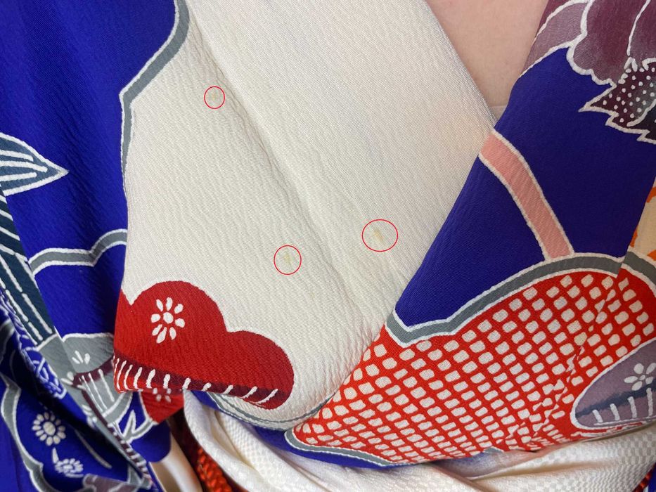 Japońskie kimono furisode + pas obi + sznur obijime + obiage