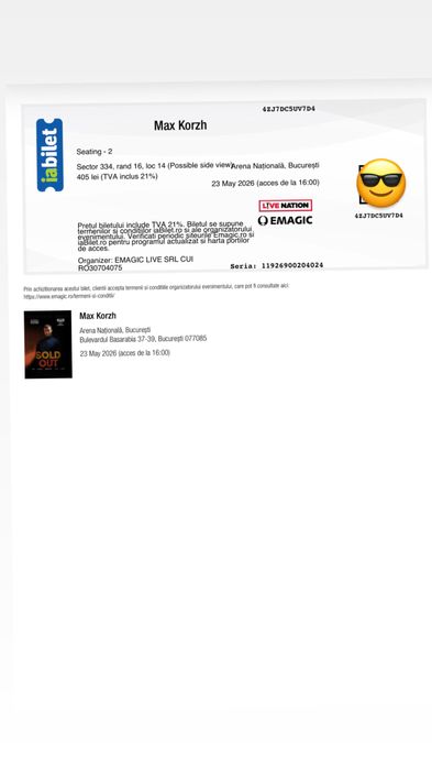 Продам білет на макса коржа бухарест