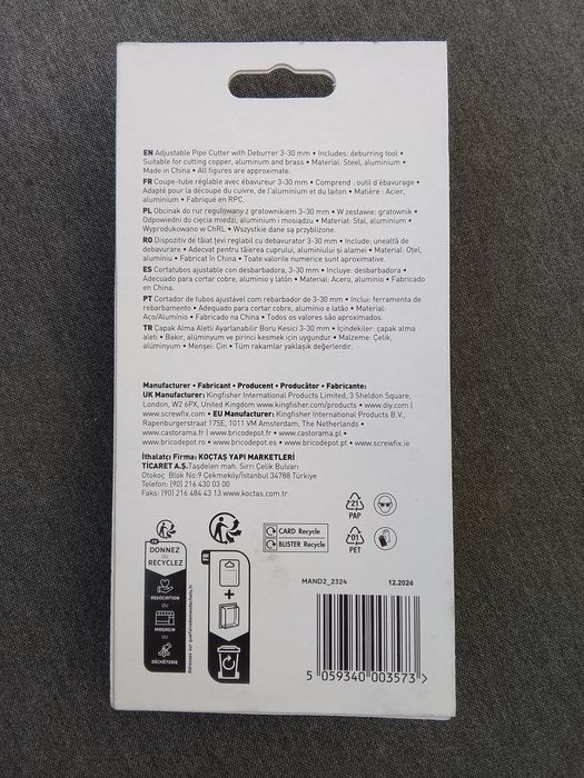 Klucz do cięcia rur miedzianych aluminiowych