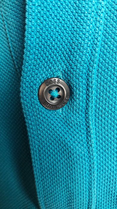 Bluzka polo Hugo Boss turkus