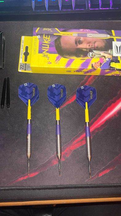 Lotki target Luke littler Brass zestaw 22 elementów