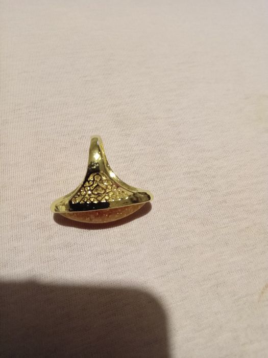 Модне янтарне овальне кільце