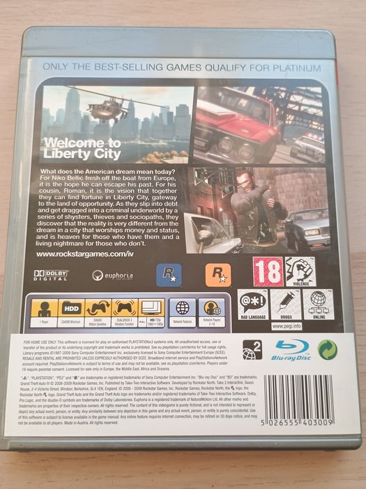 Grand Theft Auto IV - PlayStation 3 PS3 [WWA]