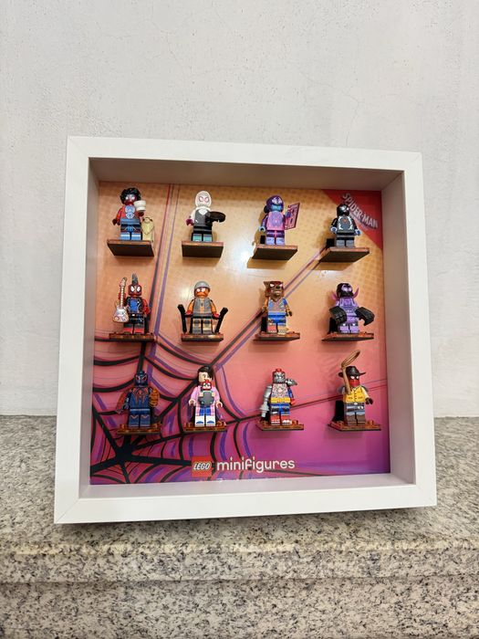 Quadro para minifiguras lego spiderman