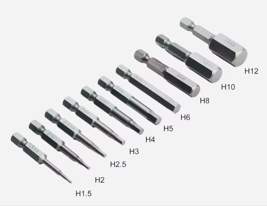 Набор10шт бит шестигранок повишеной прочности и износостойкости новий