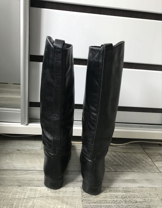 Кожа сапоги осень