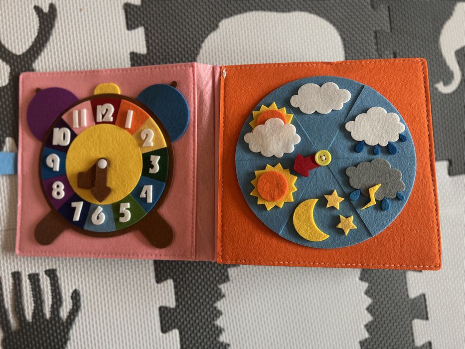 Książka montessori z filcu