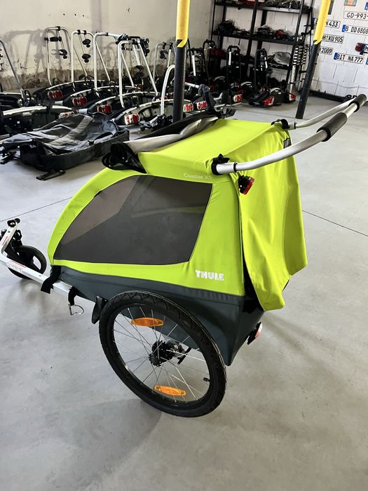 Riksza wozek rowerowy Thule Coaster xt limonka komplet stan bdb