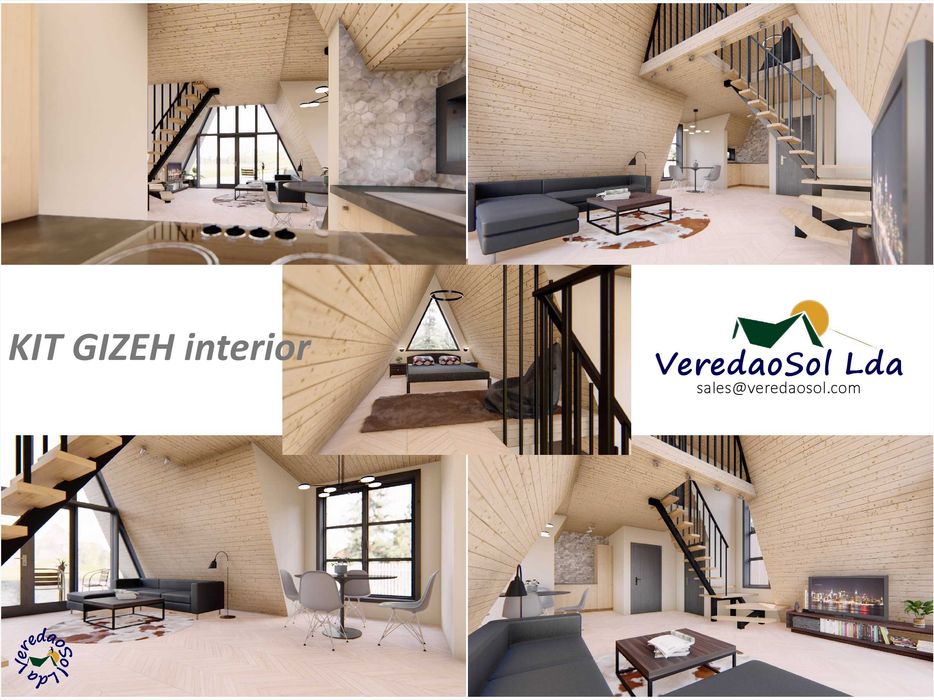 Casa Madeira KIT GIZEH 52.8 m² Pré-fabricada - Preço imbatível