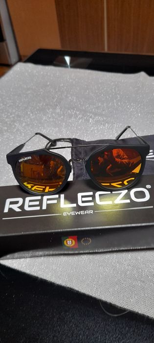 Óculos espelhados reflexo