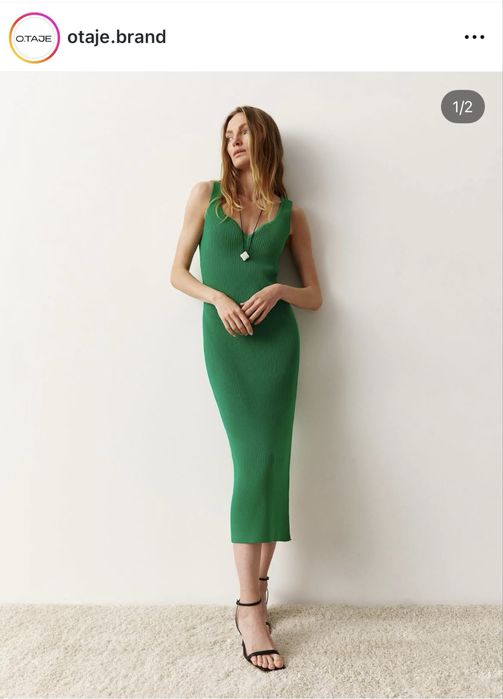 Зелена сукня-міді Otaje