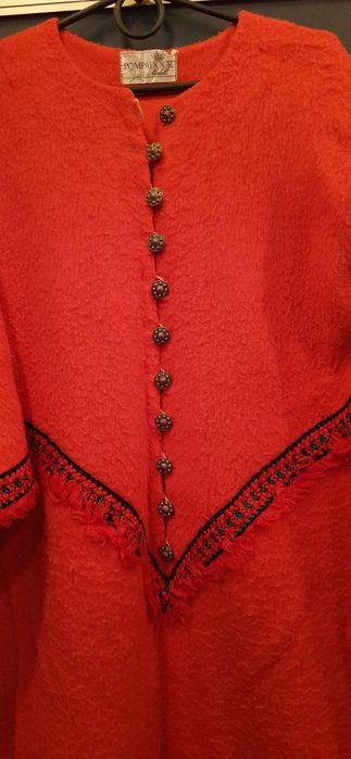 Винтажный тепл.длин. халат  Помпадур