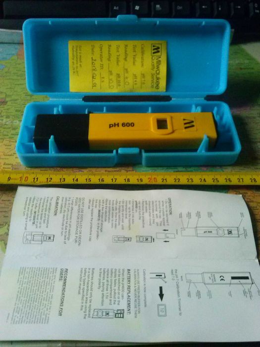 Ph Tester, etui, kalibracja, wkrętak, instrukcja, 20 zł.