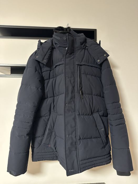 OCHNIK Ocieplana granatowa kurtka męska na zimę OCHNIK KURMT-0242