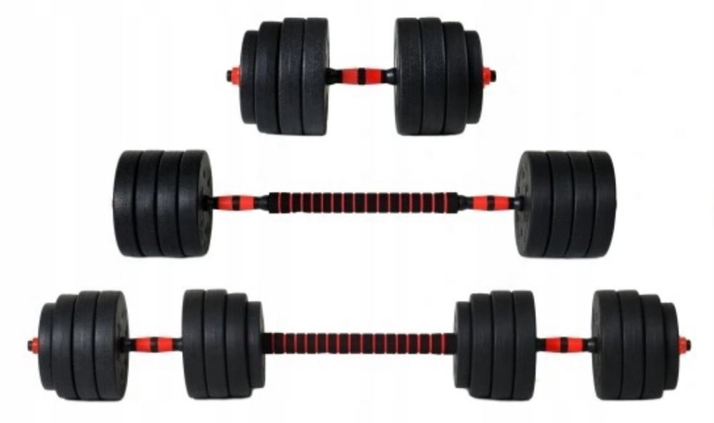 HANTLE HANTELKI 40 KG 2x20 KG ciężarki sztanga do ćwiczeń treningowe