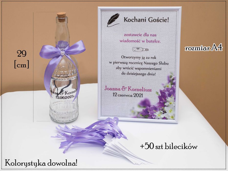 Księga gości na ślub oryginalna atrakcja cały ZESTAW